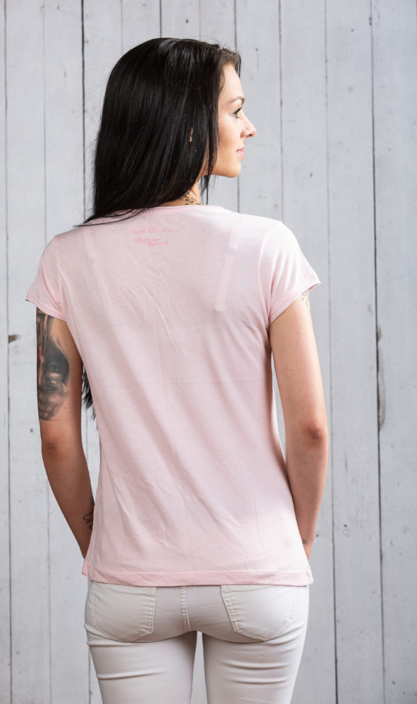 Glänzendes rosa Ostsee-Shirt für Damen mit Strass von Ostseekind