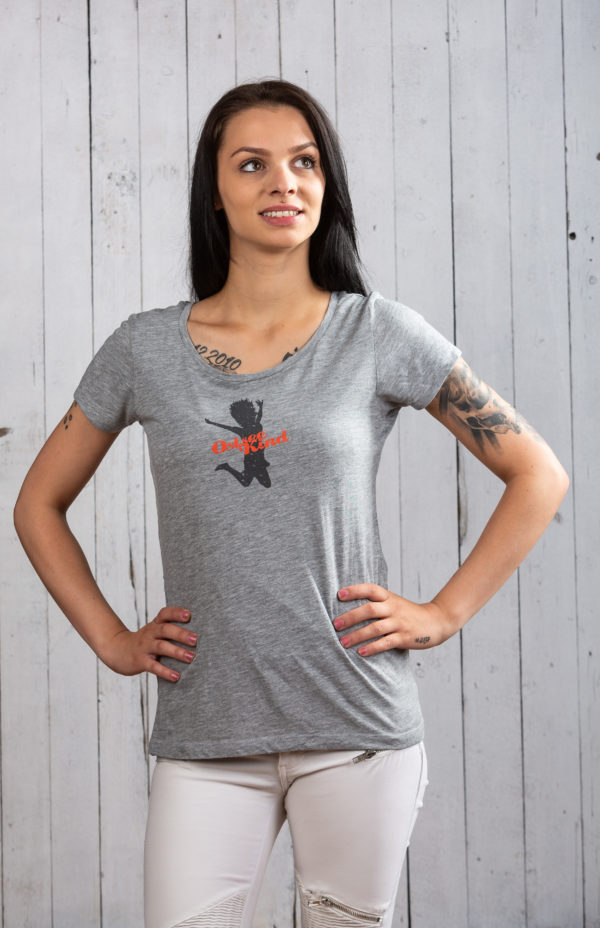 Auffallendes Damen-Shirt im Used-Look