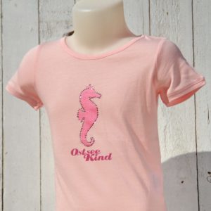 Mädchen Shirt Seepferdchen Rosa