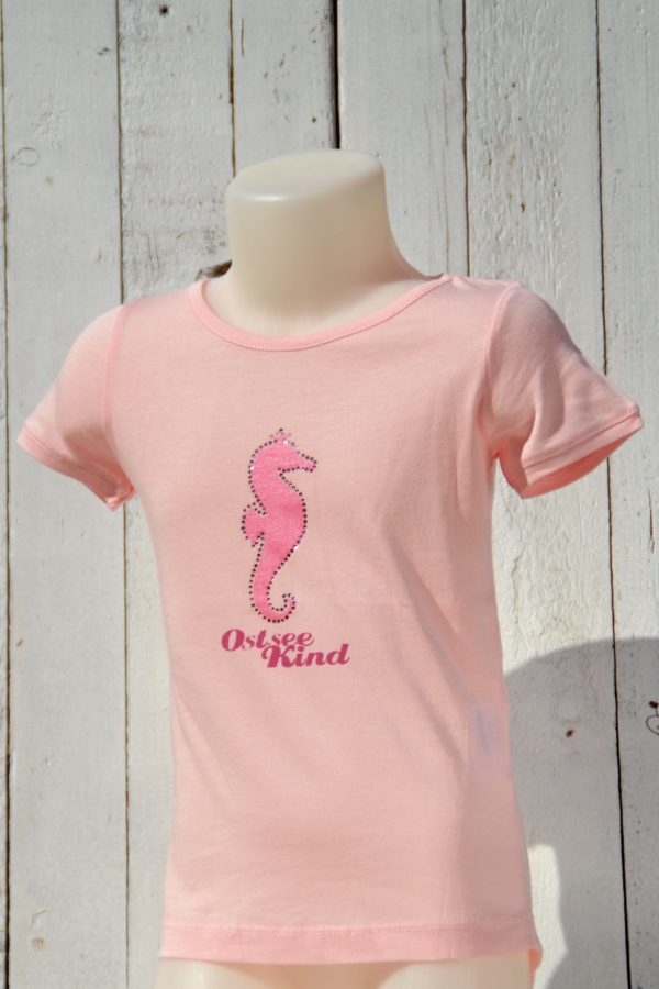 Mädchen Shirt Seepferdchen Rosa